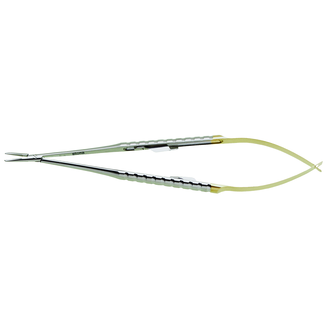 Micro needle holder, Zucchelli, TC, straight, smooth, 18 cm