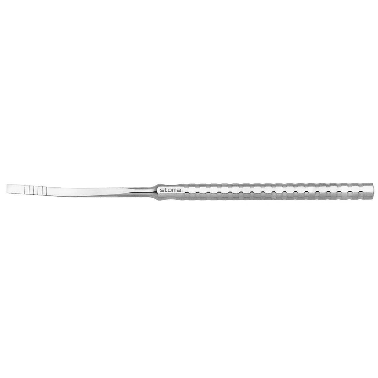 Osteotome, graduated on both sides, angled